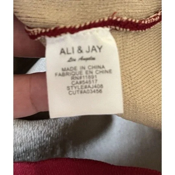 Ali & Jay Sheath Red Nude Bodycon Dress Small Lace Stretch Sleeveless - Picture 8 of 9